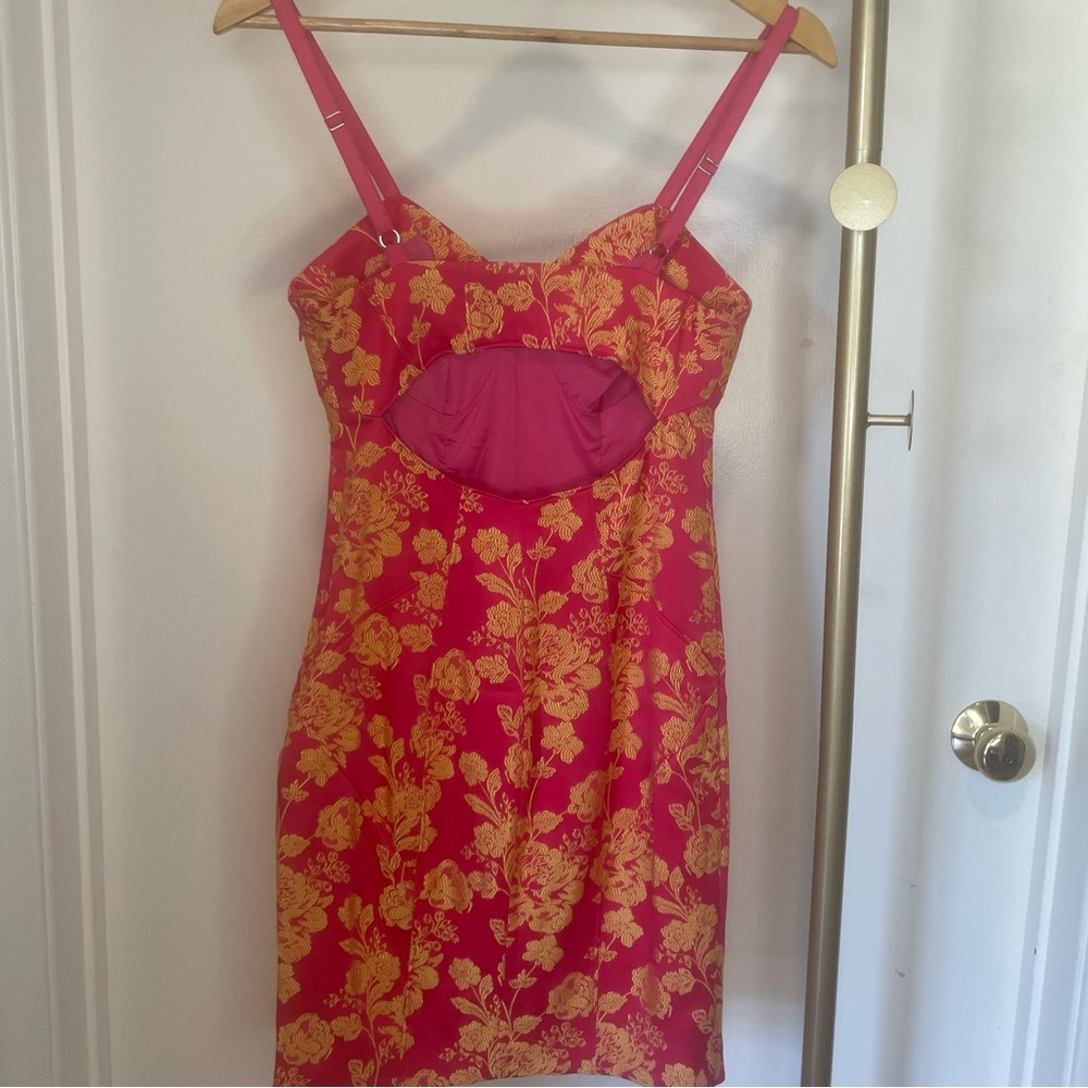 CINQ A SEPT Erica women’s floral-print embroidered cutout mini dress size 2 - Picture 6 of 8